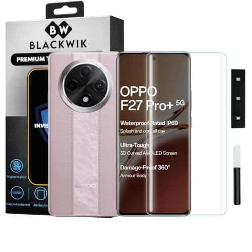 Image of Blackwik UV Curved Tempered Glass for Oppo F27 Pro / F27 Pro Plus | 1-Pack