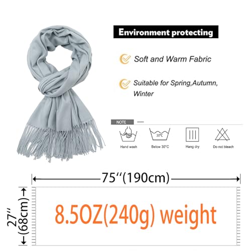 Image of RIIQIICHY Women's Fringe Shawl Wrap Pashmina Scarf for Wedding Evening