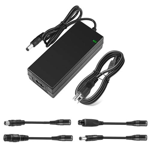 42V 2A Universal Electric Scooter Charger, with 4 Connectors, for 36V Hoverboard Battery，for for Xiaomi M365/Pro 2, Drift Boards, Electric Scooters & Mobility Scooters, Unicycles