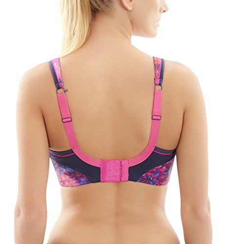 Image of Panache Women's Non-Wired Sports Bra Bra, Navy Multi, 40E