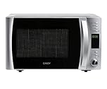 Candy COOKinAPP Forno a Microonde con Grill, 30 Litri, 900W, 40 Programmi, App Simply-Fi, Funzione ECO, Programma Baby, Child Lock, Libera Installazione, 52 x 43,5 x 32,6 cm, Argento - CMXG30DS