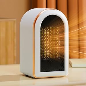 Elektrische verwarming, ventilatorkachel, elektrische kachel, energiebesparend 1200 W, draagbare kamerverwarming, convectorverwarming, heater electric, keramische kachel, stille warmtestraler, Wit