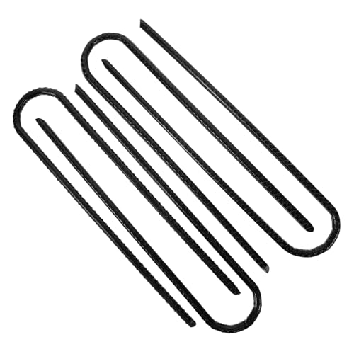 GOOHOCHY 4pcs Heavy Duty Ground Stakes Reinforced Steel Landscape Securing Stakes for Tents Fences and Swings Precision Tipped Anchor Pins for Easy Installation and Stability Tough Terrains