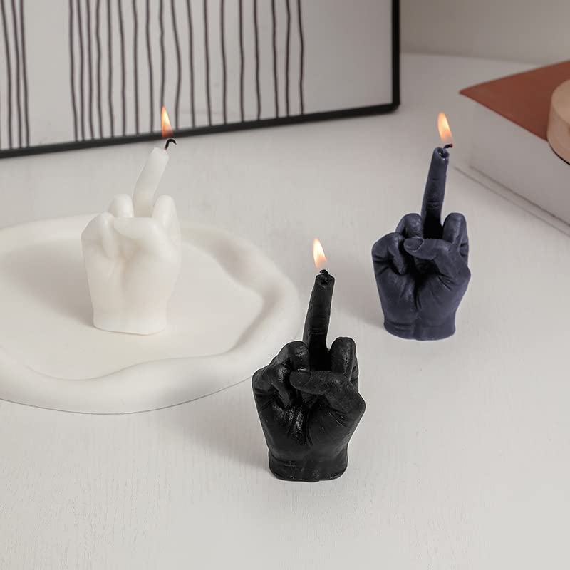 Middelvinger geurkaars, creatieve middelvinger vormige kaarsen, soja wax handvormige kaars, funky kamer decor, bureau sculptuur decoraties cadeau voor huis, slaapkamer en kamer