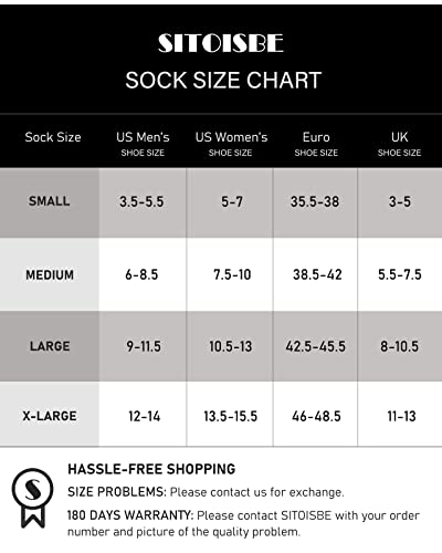 Sitoisbe Cushioned Compression Unisex Mid-Crew Socks 4-Pack, Medium, Gray #TOP1