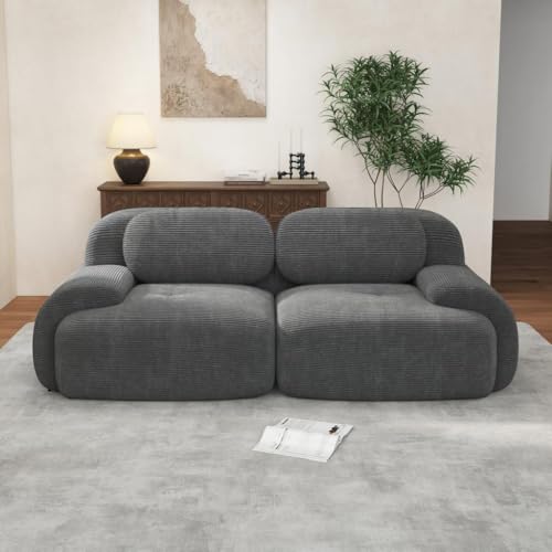 Image of Corduroy Modular Sectional Sofa, Oversized Cloud Couches for Living Room