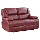 Coaster Camila Motion Loveseat, Red