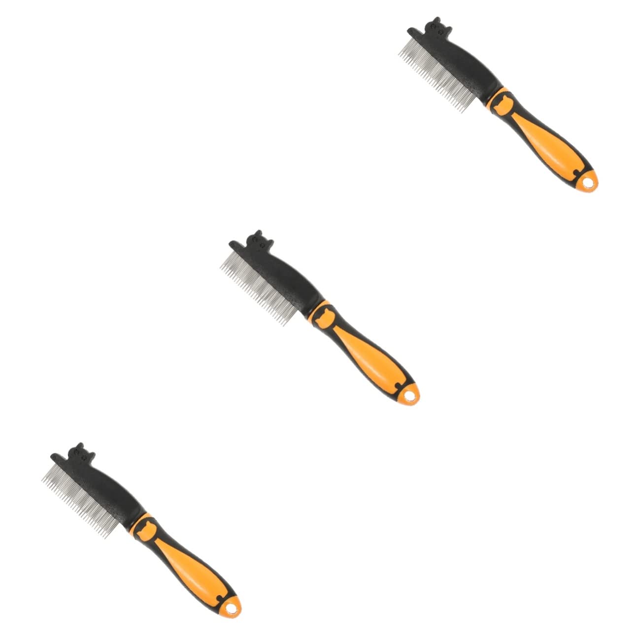 SUPVOX 3piezas Peine De Cuidado Para Mascotas Compacto Peine De Inoxidable Para Perros y Gatos Para Desenredar y Quitar El Pelo Muerto Diseño Ergonómico y Para Piel De Tu Mascota