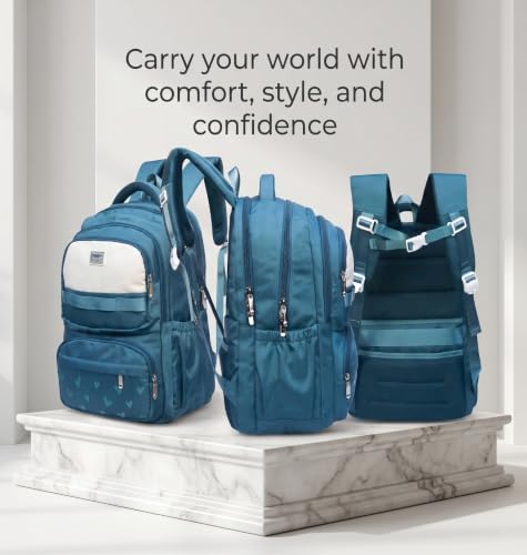 Image of ADSON kawaii Girls Travel School Bag|Backpack Of Large Capacity Aesthetic Stylish Girls Korean Laptop Bag Rucksack for School |College Bags Cute Bookbag for Teens Water Resistance 18 Inches
