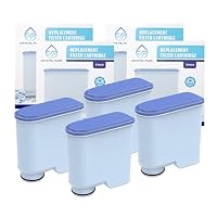 Crystal Pure Water Filter Cartridge for Philips 2200 3100 3200 4000 4300 Saeco Aqua Clean CA6903 CA6903/00 CA6903/22 Coffee Machine, 4-Pack