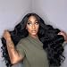 K'ryssma #2 Dark Brown Lace Front Wigs Wavy Natural Looking Long Wavy Synthetic Wig Heat Resistant 22 inches Long Brown Wigs for Women