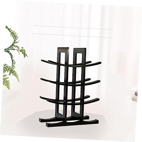 Soporte de vino de plástico negro para múltiples botellas miniatura 5