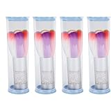 4pcs Nail Art Dust Remover Brush, Multifunctional Nail Dust Cleaner Brush with Soft Nylon Bristles and Rhinestone Handle, for Manicure and Makeup Powder Application