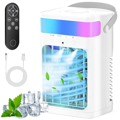 Portable Air Conditioner, Cooling Fan 3 Speeds & 3 Modes Personal Cooling Fan Mini Air Conditioner...