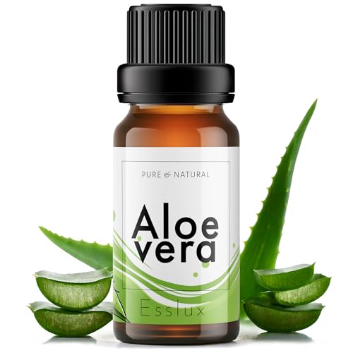 Image of Esslux Aloe Vera Essential Oil - 100% Pure Natural Aloe Oil for Skin, Hair & Diffuser | Soothing & Hydrating Formula for Nourishment & Wellness - Ideal for DIY, Soap & Candle Making - 10 ML