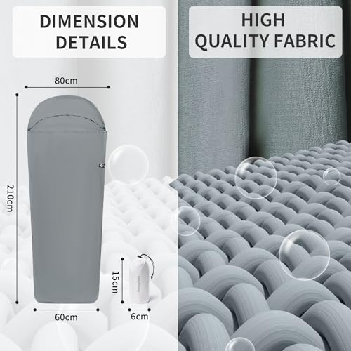 image for Naturehike 4.5oz Ultralight Washable Sleeping Bag Liner, Lightweight A