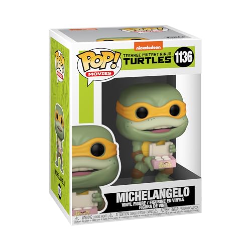 Funko Pop! Movies: Teenage Mutant Ninja Turtles - Michelangelo - (Teenage Mutant Ninja Turtles (TMNT)) 2- Michaelangelo - Tortugas Ninja - Figura de...