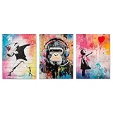 ARTFAVES® Poster Set - Colorful Banksy - 3-teilige 