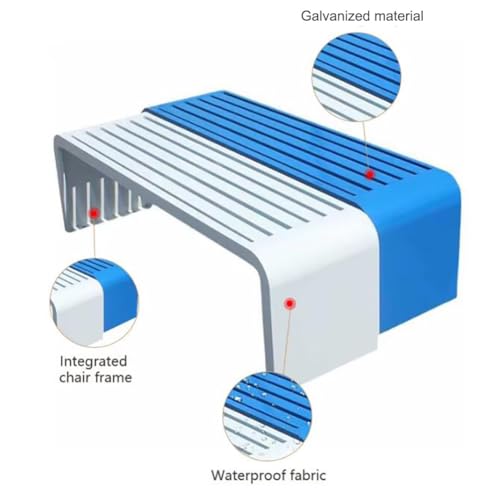 Banc de jardin extérieur en métal résistant aux intempéries pour balcon et terrasse - 7