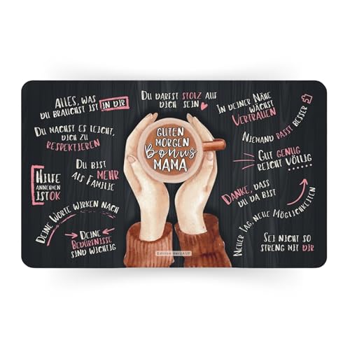 Stiefmutter Geschenk: Frühstücksbrettchen "Guten Morgen Bonusmama", Geburtstagsgschenk Für Stiefmutter, Ostergeschenk Bonus Mama