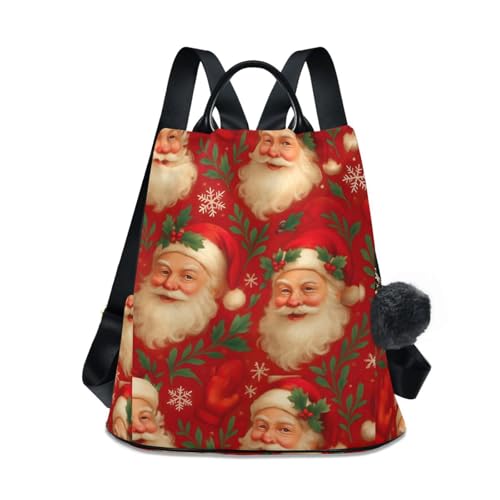 Sac à dos vintage de Noël femme avec poche arrière antivol