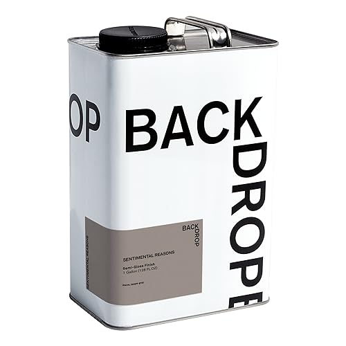 BACKDROP | Premium Exterior Paint | Semi-Gloss Finish for Outdoor Trim & Doors | Self-Priming, Low VOC, Green Wise Certified | SENTIMENTAL REASONS - Warm Taupe-Gray | 1 Gallon