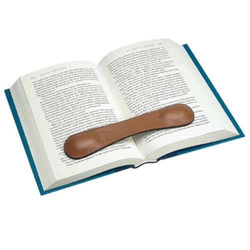 Image of Genuine Leather 8.5 inch Weighted Bookmark for Hands-Free Reading, Book Holder for Cookbooks, Study, and More