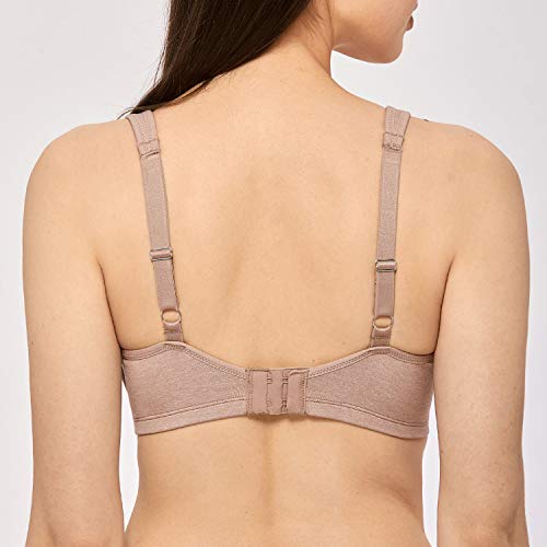 DELIMIRA Women's Minimizer Seamless Full Coverage Underwire Non Padded Bra Cameo Heather 34B - Image 3