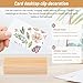 Kopinma 20 Pieces Wood Place Card Holders, Wooden Table Number Holder Memo Stand Clamps Stand Card Desktop Message Crafts for Wedding Decoration
