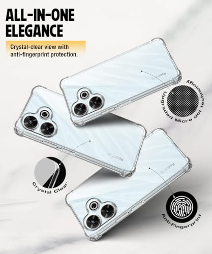 Image of WOW IMAGINE Clear Back Cover Case for Mi Redmi 13 5G | Poco M6 Plus 5G | Shockproof Soft TPU Case | Cushioned Edges for Ultimate Protection Back Cover Case - Transparent