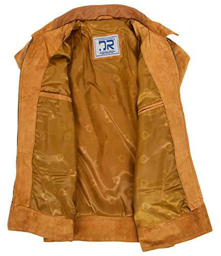 Divergent Retail DR133 Suède leren herenjas, bikerstijl, bruin - Image 8