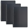 Spiral Notebook, Journal Notebook, 3Pack, Blank Paper, 6 x 8, Black