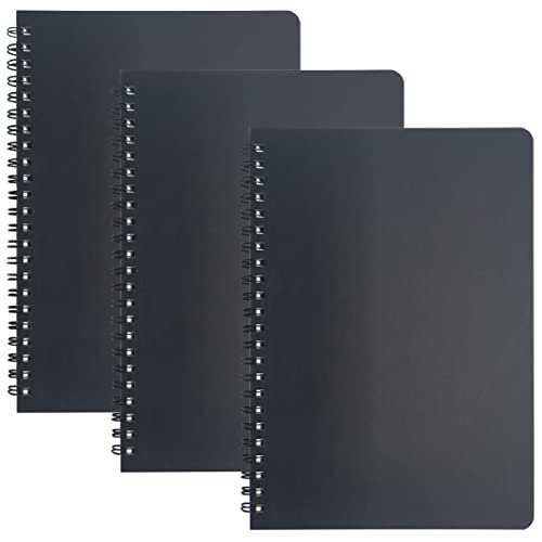 Lot de 3 carnets à spirales, papeterie de bureau en 15,2 x 20,8 cm