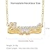 Double Plated Name Necklace Personalized Custom Name Necklace 18k Gold Plated Nameplate Pendant Customized Name Plate Necklace for Women Men(Style A)