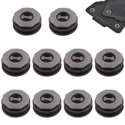 Autoteppich Befestigungsclips Set - 10 Stück Antirutsch Halterung, Doppelring Teppichanker | Drehbare Teppichhalter Klemme, Bodenmatten Fixierer für Auto, Fahrzeugausstattung, Rutschschutz, Innenraum