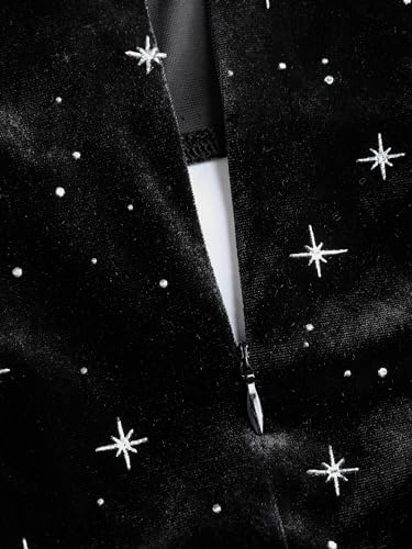 CIDER Velvet Star Pattern Bell Sleeve Crop Top3