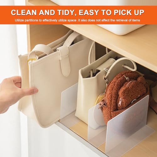 xtemtoamz Regaltrenner Kleiderschrank Trenner, Schrank Trenner, Multifunktionaler Regalteiler, Transparente Kunststoffe Regalteiler, Schranktrenner für Schlafzimmer Küche Schränke, 4 Stück