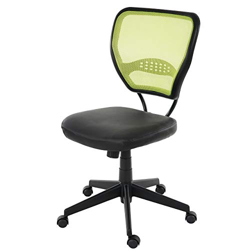 Mendler Fauteuil/Chaise de Bureau Seattle, Charge 150kg, Similicuir - Vert, sans accoudoirs