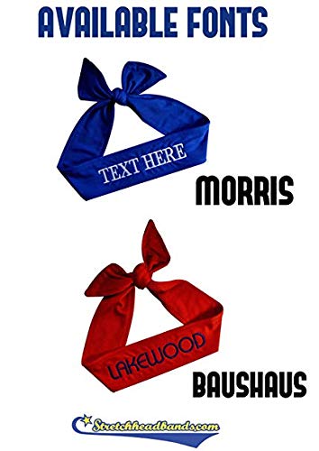 Softball Tie Back Headband Personalized With The Embroidered Name Of Your Choice ( Black Tie Back ) #TOP4