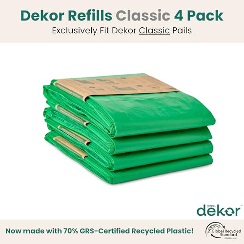 Image of Diaper Dekor CLASSIC Diaper Pail Refills, Unscented, Exclusive End-of-Liner Marking, Thick Quick & Easy to Replace, Most Economical Refill System for Original and Eko Style Pails,(Pack of 24)