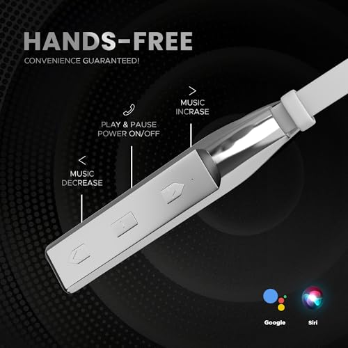 Image of AROMA NB119 Tune Upto 48 Hours Playtime*, Fast Charging, Dual Pairing, Bluetooth Neckband