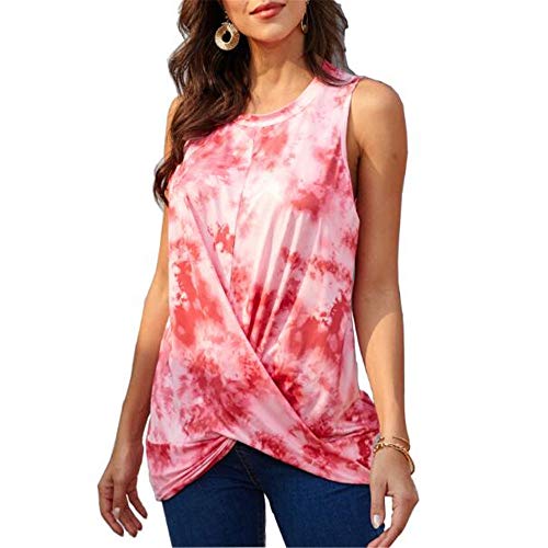 Preisvergleich Produktbild äRmellos Bedrucktes Kreuz-T-Shirt FüR Damen Mit Rundem Halsausschnitt Im FrüHling Und Sommer