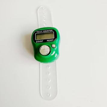 Finger Tally Counter,LED Digital,Clicker Counter,Digital Electronic Tasbeeh Counters,Handheld Number Click Counter,Electronic Counter Tally Counter,Track and Field Lap Counters Deep Green