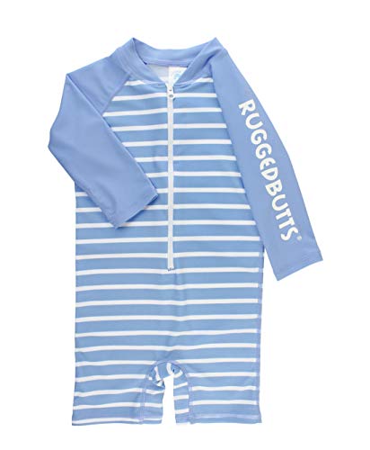 Image of RUGGEDBUTTS Baby/Toddler Boy Swimsuit, One Piece Zipper Rash Guard Sunsuit with UPF 50+ Sun Protection