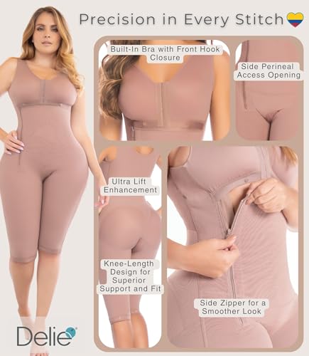Image of FAJAS DISENOS D'PRADA DELIE Shapewear Tummy Control High Compression Faja Colombiana Girdle for Women Abdomen Control