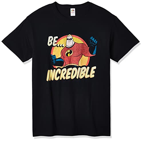 T-shirt Disney Les Indestructibles Noir en Taille M : Le Modèle Be Incredible Officiel