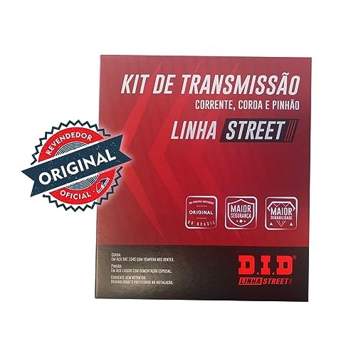 Kit Relação Transmissão Did CG 150; Titan 150; Fan 150; Cargo 150 (04-15) - 43/16T (428HS-118L)