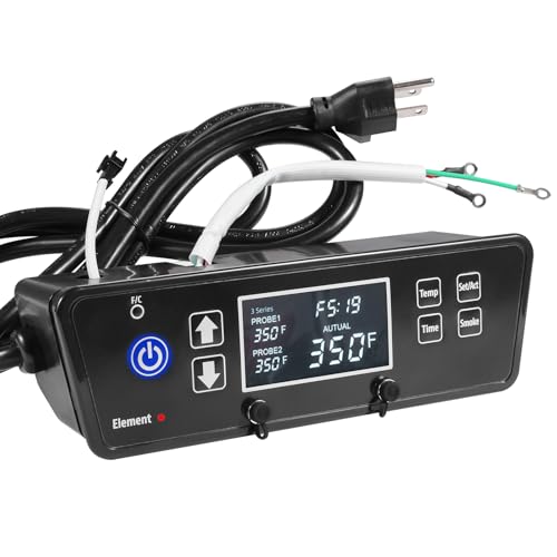 Digital Thermostat Control Board Replacement Parts for Pit Boss 3 Series Digital Electric Vertical Smoker, LCD Display Controller Replacement 80122 Compatible with Pit Boss Electric Smoker PBV3D1