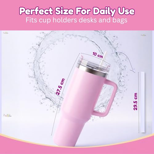 Image of Toy Imagine Stainless Steel Insulated Tumbler with Handle, Lid & Straw | Hot & Cold Large Travel Mug Water Cup for Gym, Office & Outdoor Use | Leakproof | 1200 ml(Pink)