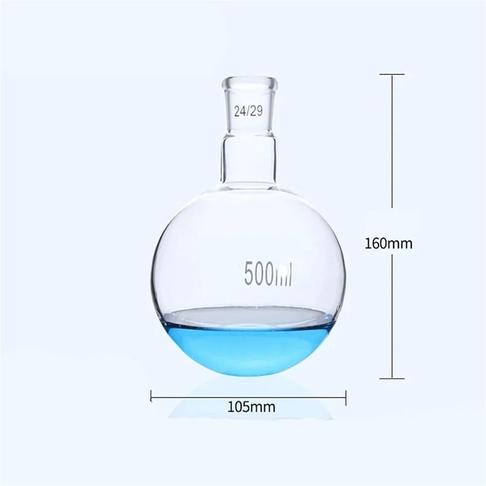 Vetreria da laboratorio 19/26 24/29 29/32 Giunto 100/250/500/1000/2000ml Boro. 3.3 Pallone Di Vetro A Fondo Tondo Vetreria Da Laboratorio For Esperimenti(500ml 24-29)